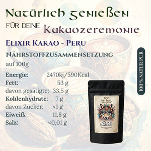 Elixir Zeremonie - Kakao Rohkakao aus Peru - Ritualmanufaktur.de