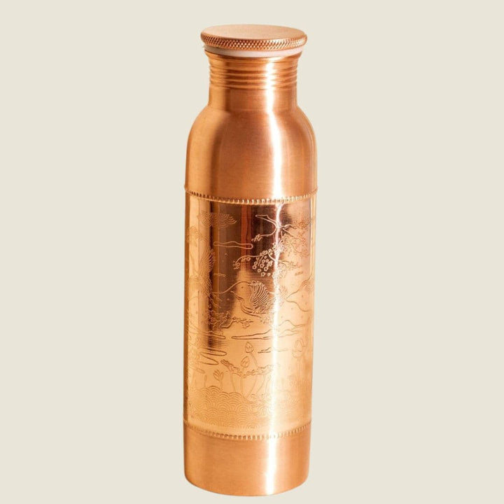 Paradies Kupfer Trinkflasche 900 ml - Ritualmanufaktur.de