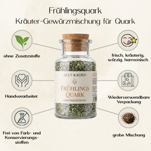 Frühlingsquark Gewürzmischung zum Würzen von Speisen und Erstellung von Quark, Ritualmanufaktur, Glut & Korn