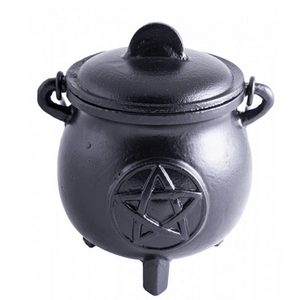 Großer Hexenkessel Pentagramm Gusseisen - Ritualmanufaktur.de