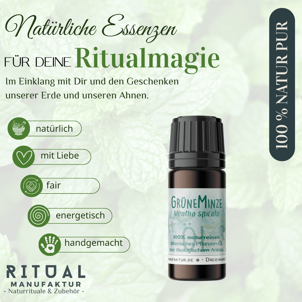 Ätherisches Öl Grüne Minze 10 ml für Aromatherapie Ritualmanufaktur