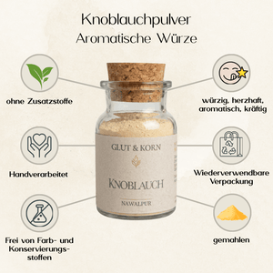 Knoblauchpulver für die spezielle Würze bei deinen Gerichten, Ritualmanufaktur