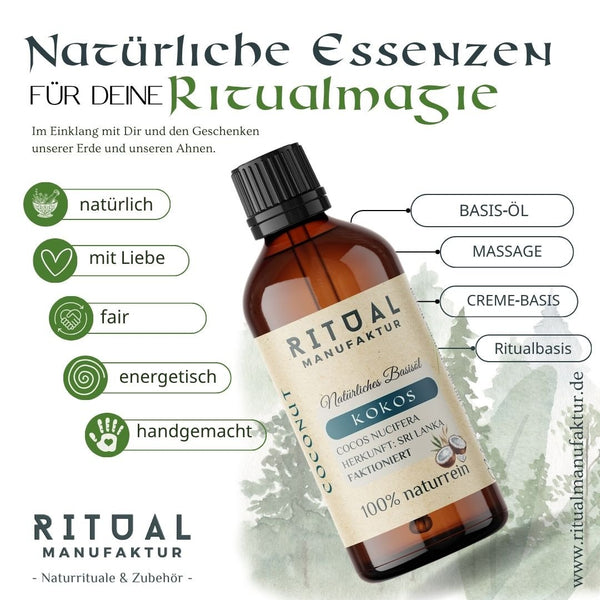 Kokosnuss - Öl fraktioniert - Ritualmanufaktur.de