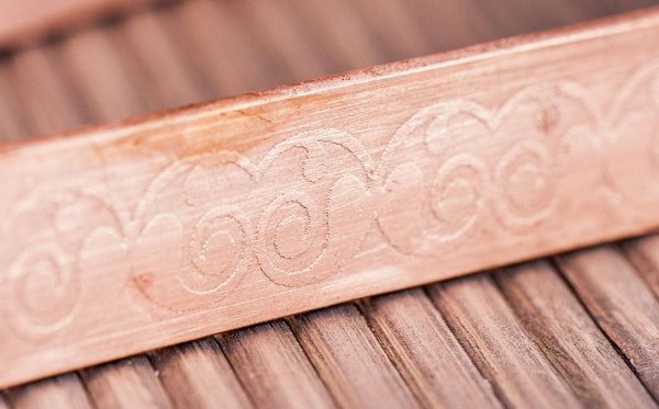 Kupferzange zum Räuchern mit Gravur - Ritualmanufaktur.de