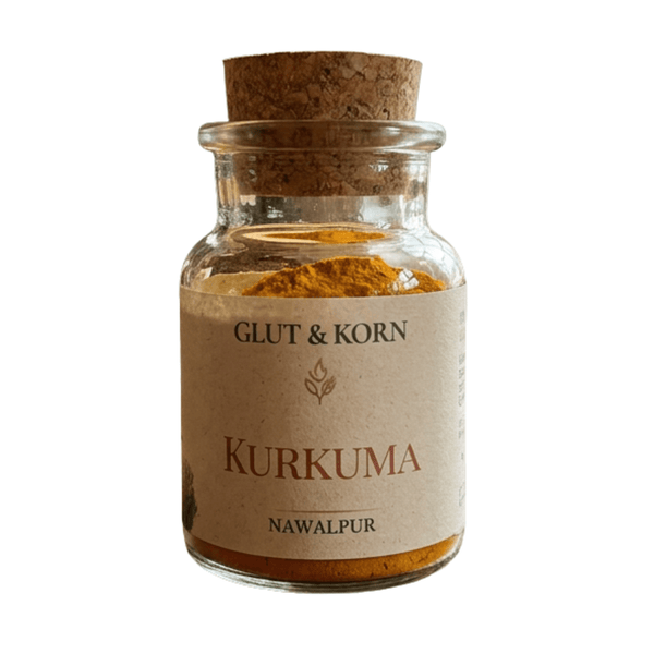 Kurkuma Pulver, gemahlen, für Speisen oder Getränke, Ritualmanufaktur, Glut & Korn
