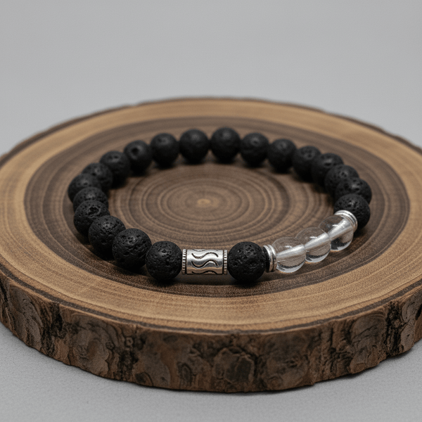 Lava - Steinarmband mit Edelsteinen für ätherische Öle - Ritualmanufaktur.de