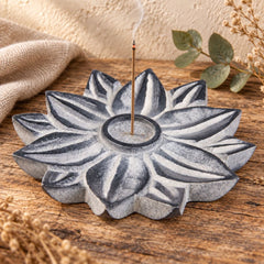 Lotusblume aus Speckstein ca. 10 cm - Ritualmanufaktur.de