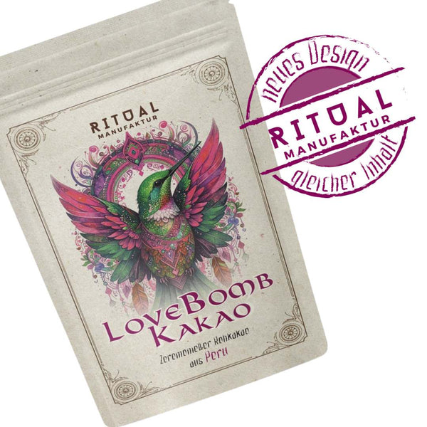 LoveBomb Bio Zeremonie - Kakao Criollo Rohkakao aus Peru - Ritualmanufaktur.de