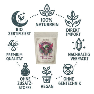 LoveBomb Bio Zeremonie - Kakao Criollo Rohkakao aus Peru - Ritualmanufaktur.de