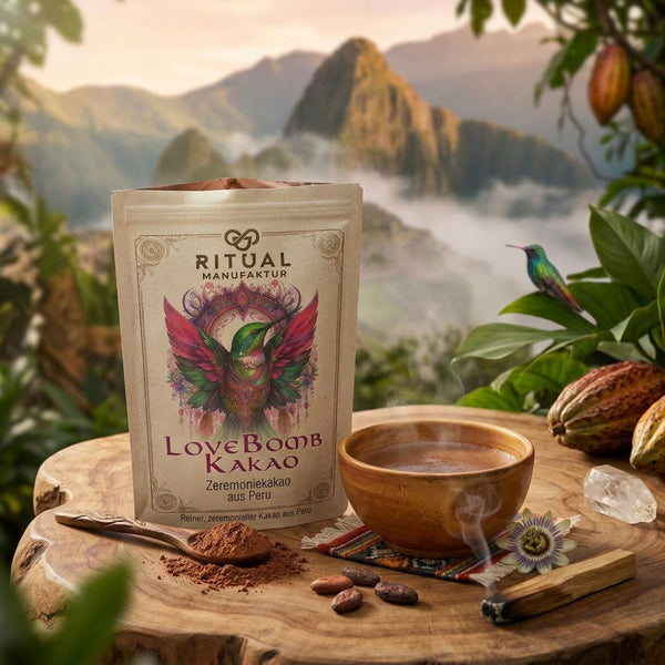 LoveBomb Zeremonie - Kakao Criollo Rohkakao aus Peru - Ritualmanufaktur.de