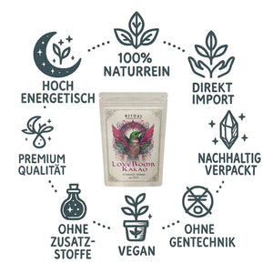 LoveBomb Zeremonie - Kakao Criollo Rohkakao aus Peru - Ritualmanufaktur.de