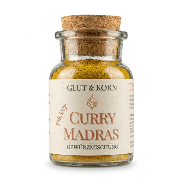 Curry Madras Gewürzmischung, Curry zum Verfeinern von Speisen, Ritualmanufaktur Glut & Korn