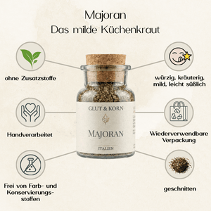 Vorteile von Majoran Gewürz, mildes Küchenkraut für deine Gerichte - Ritualmanufaktur.de
