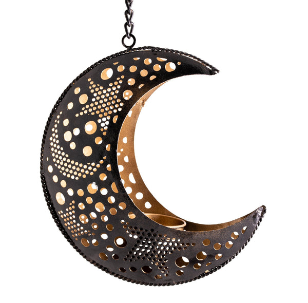 Mond Teelichhalter zum Aufhängen - Ritualmanufaktur.de