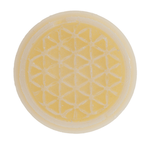 Orangen Wachstaler Blume des Lebens - Ritualmanufaktur.de