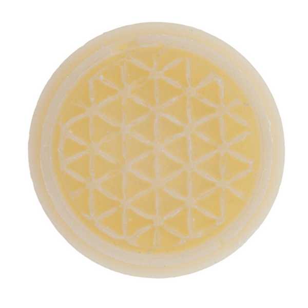 Orangen Wachstaler Blume des Lebens - Ritualmanufaktur.de