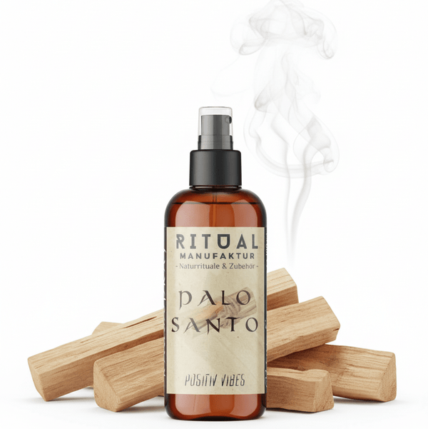 Weißer Hintergrund, Palo Santo Spray, reinigen, Schützend, klärend, 100ml, als Raumduft, Kissenspray oder als Auraspray, Ritualmanufaktur.de