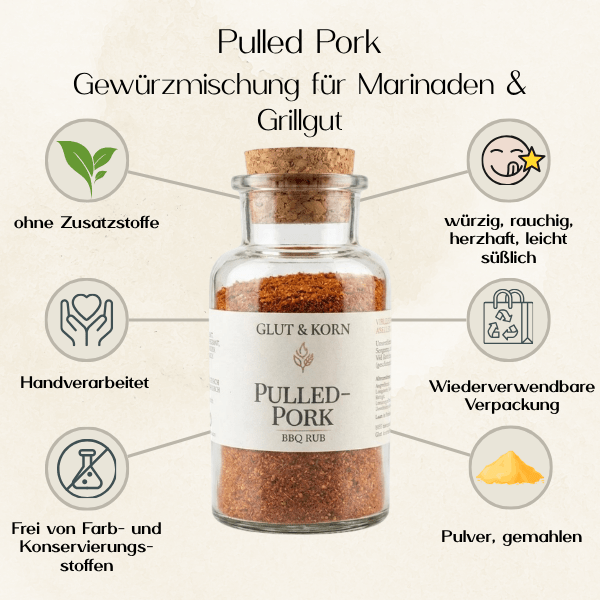 Frühlingsquark Gewürzmischung zum Würzen von Fleisch, Pulled Pork und Grillgut, Ritualmanufaktur, Glut & Korn