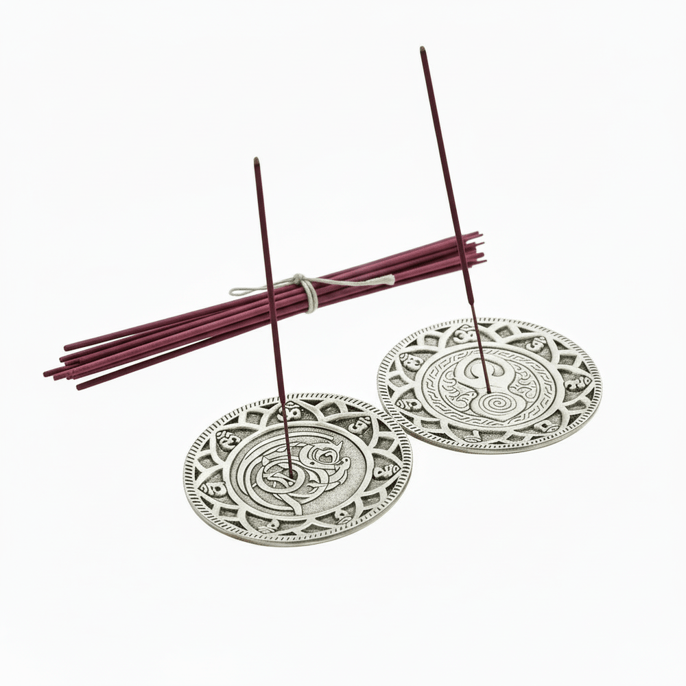 Räucherstäbchen - und Kegelhalter Silver - Ritualmanufaktur.de