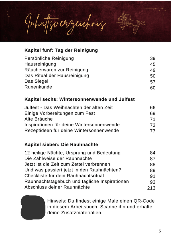 Rauhnächte Räucherset mit Arbeitsbuch - Ritualmanufaktur.de