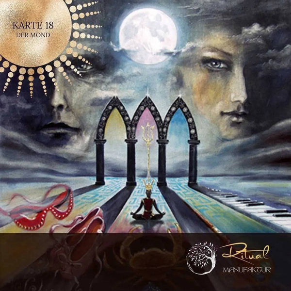 Der Mond - Tarotkarte 18 / Renessance - Ritualmanufaktur.de