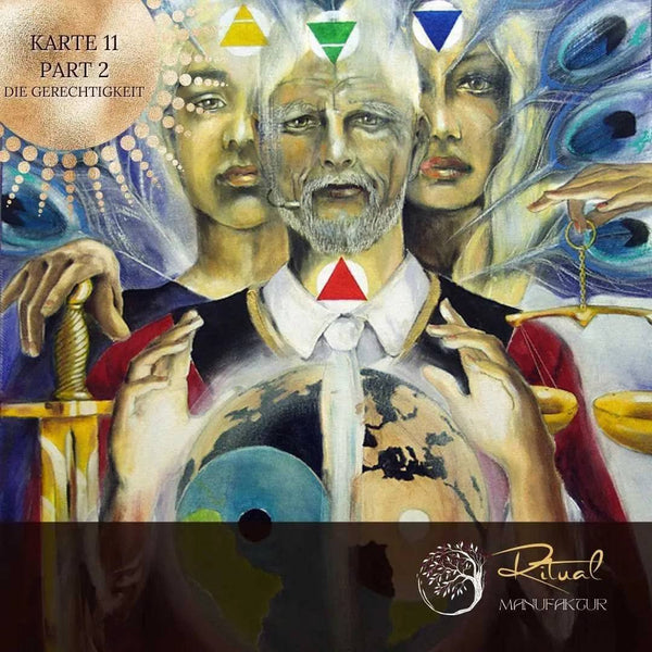 Die Gerechtigkeit pt.2 - Tarotkarte 11 / Renessance - Ritualmanufaktur.de