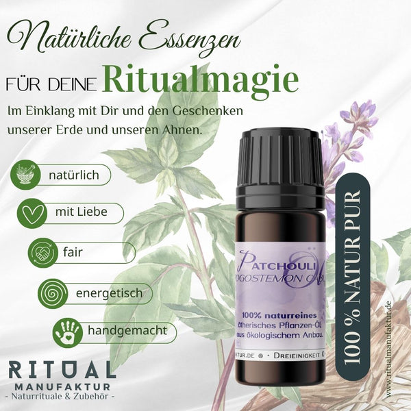 Patchouli naturreines ätherisches Öl - Ritualmanufaktur.de