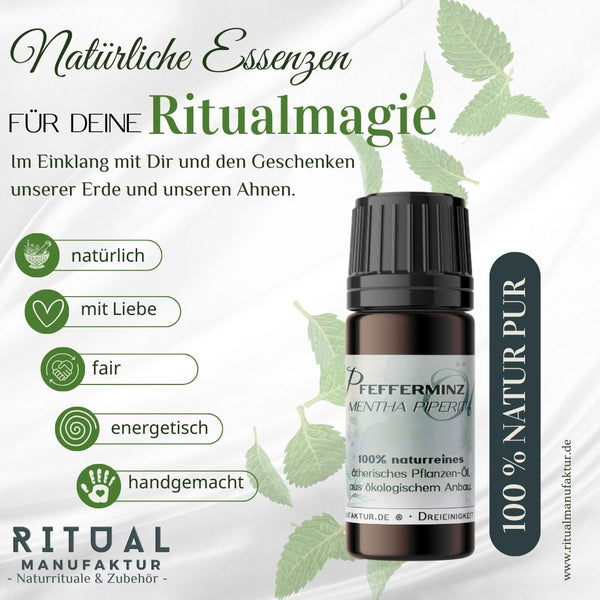 Pfefferminz naturreines ätherisches Öl - Ritualmanufaktur.de