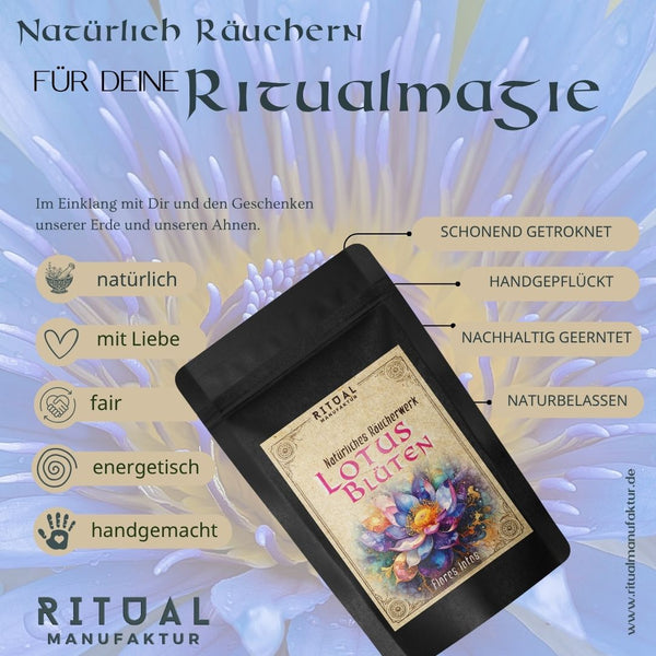 Lotusblüten blau I Ritualmanufaktur