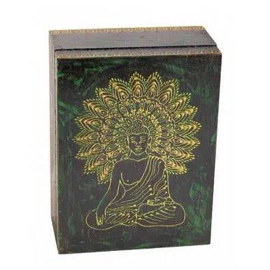 Buddha Sun Holzbox Handbemalt groß - Ritualmanufaktur.de