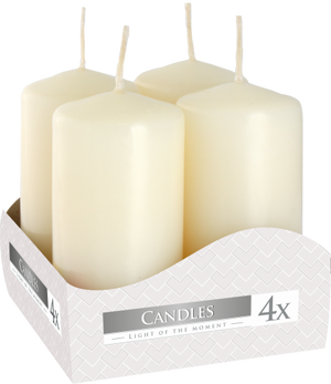 Stumpenkerze 40x80 mm 4er Set - Ritualmanufaktur.de