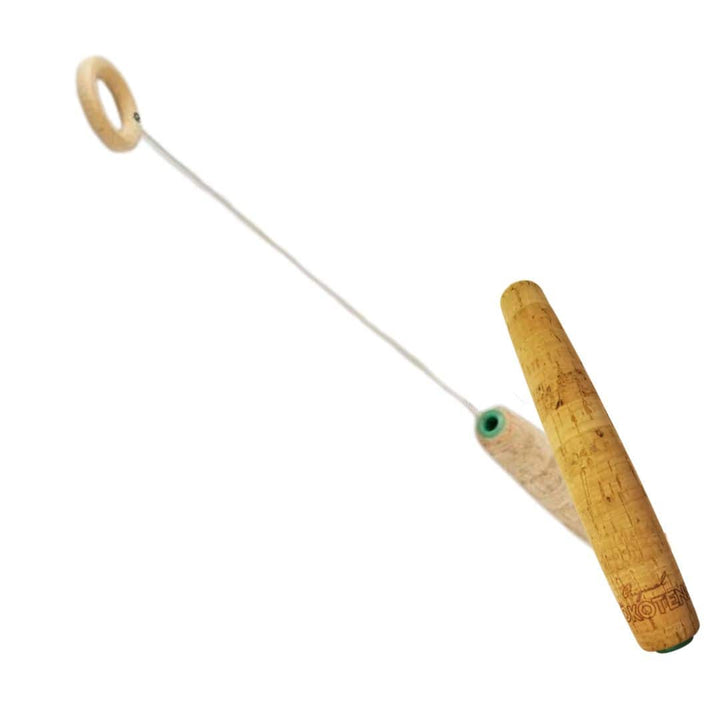 Ökotensor mit vergoldeter Antenne, Holzring und Korkgriff - Ritualmanufaktur.de