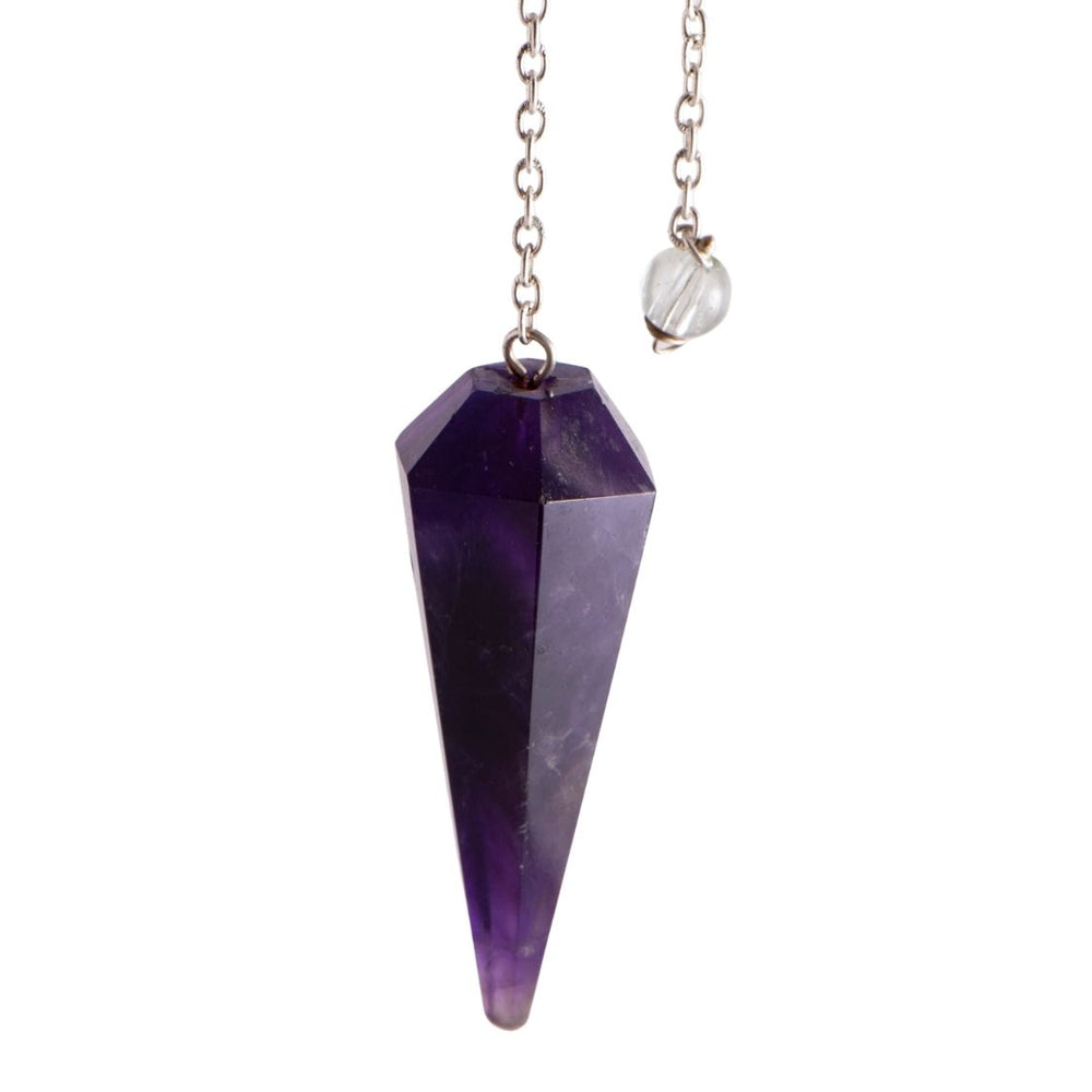 Amethyst Sechskantpendel Wahrnehmung - Ritualmanufaktur.de