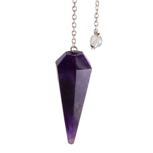 Amethyst Sechskantpendel Wahrnehmung - Ritualmanufaktur.de