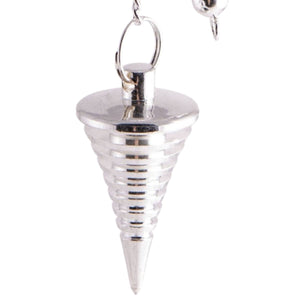 Rillenpendel versilbert Klärung - Ritualmanufaktur.de