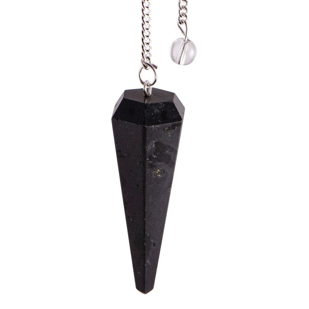 Schwarzer Turmalin Sechskantpendel Schutz - Ritualmanufaktur.de