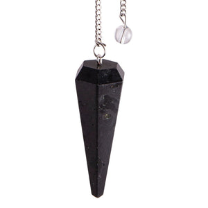 Schwarzer Turmalin Sechskantpendel Schutz - Ritualmanufaktur.de