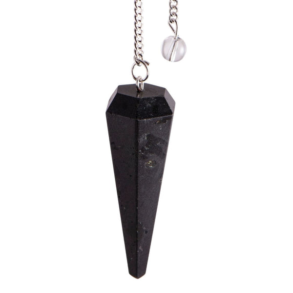 Schwarzer Turmalin Sechskantpendel Schutz - Ritualmanufaktur.de