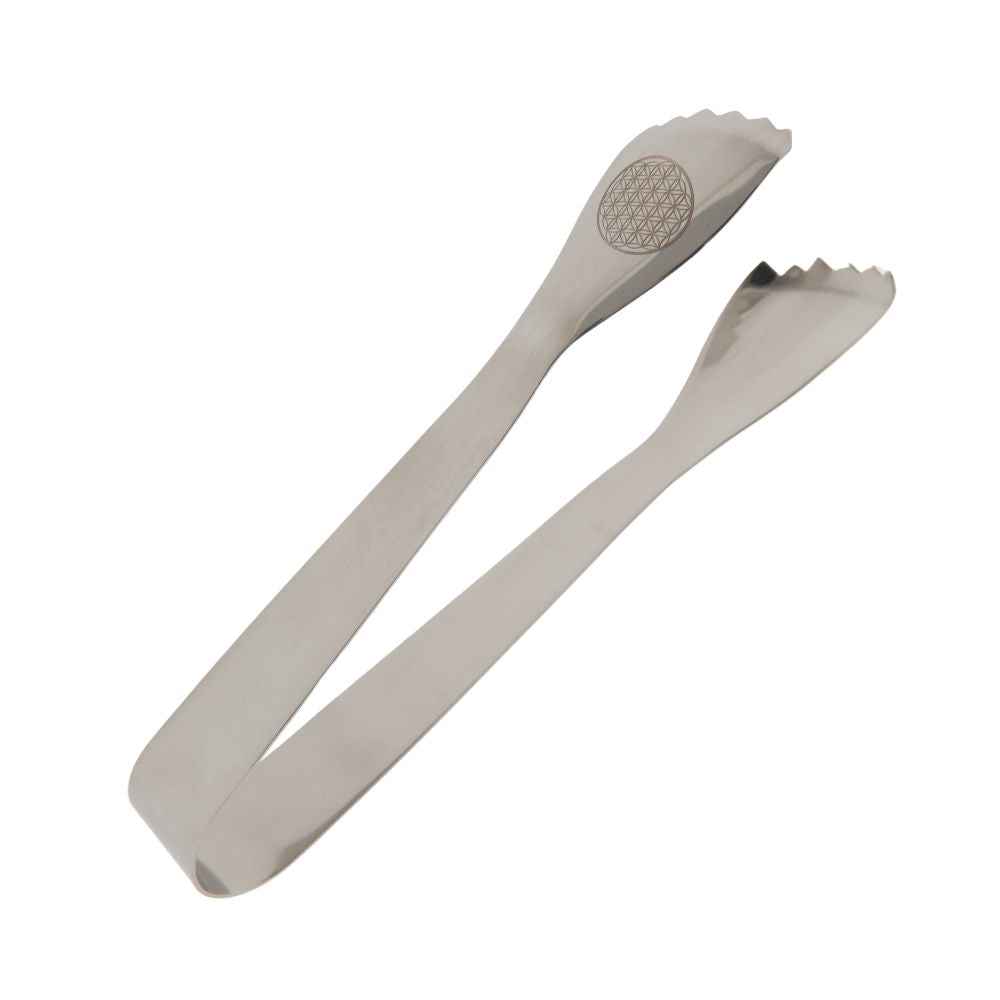 Räucherzange silber I Blume des Lebens - Ritualmanufaktur.de