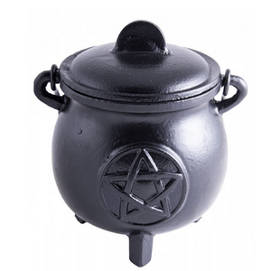 Großer Hexenkessel Pentagramm Gusseisen - Ritualmanufaktur.de