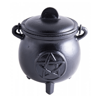 Großer Hexenkessel Pentagramm Gusseisen - Ritualmanufaktur.de