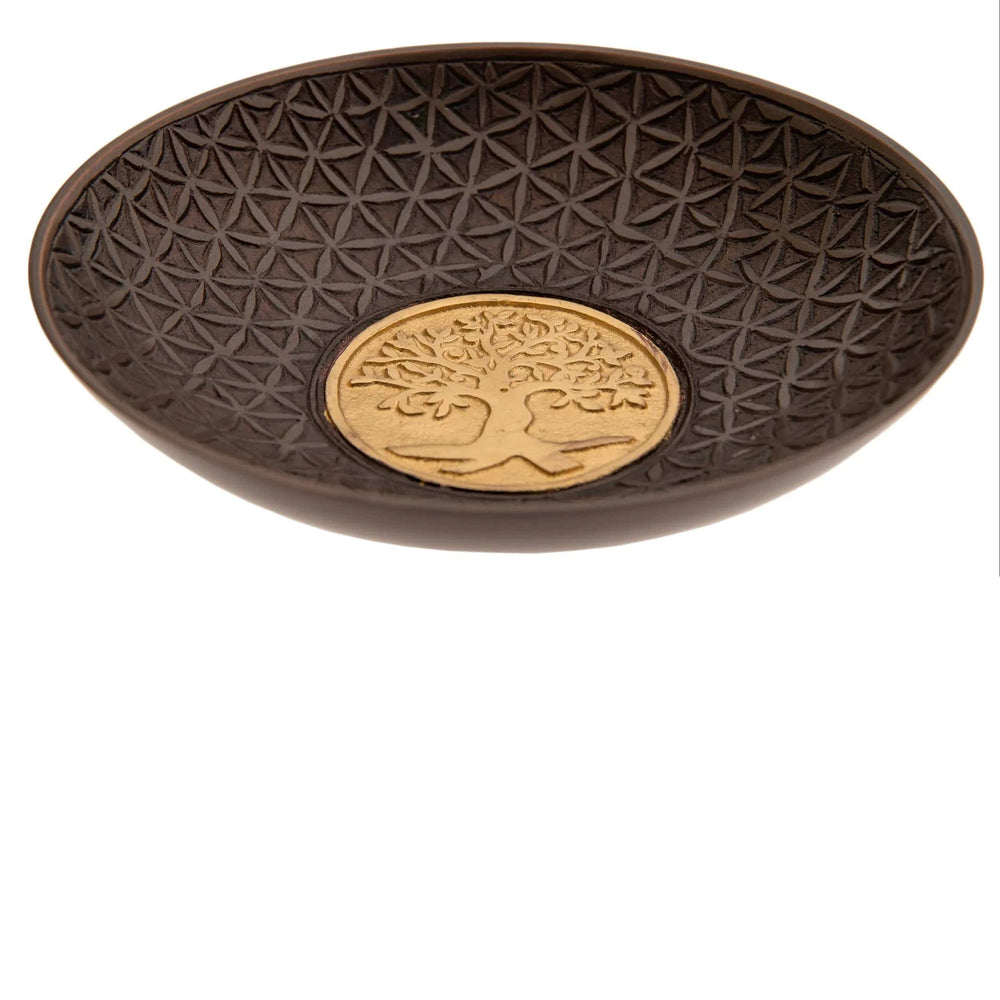 Räucherschale Yggdrasil mit im Kupfer Antik Finish - Ritualmanufaktur.de