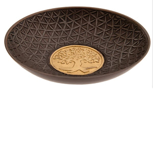 Räucherschale Yggdrasil mit im Kupfer Antik Finish - Ritualmanufaktur.de