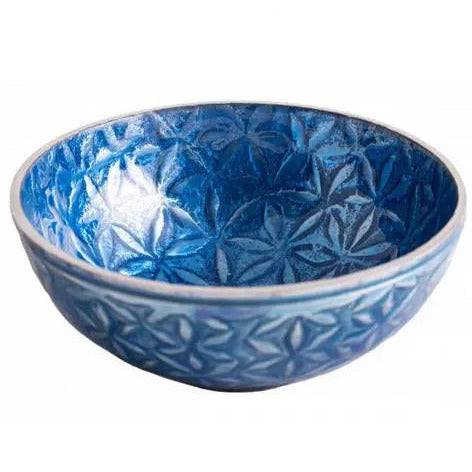 Schale Blume des Lebens blau - Ritualmanufaktur.de