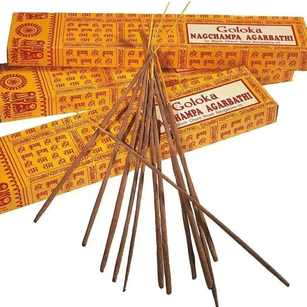 Goloka Nag Champa Räucherstäbchen Gold - Ritualmanufaktur.de