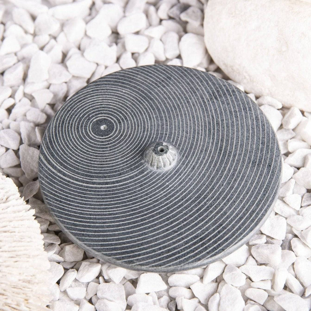 Zenkreis runder Specksteinhalter - Ritualmanufaktur.de