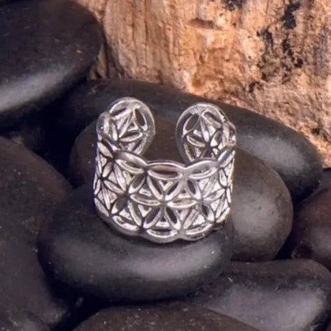 Blume des Lebens Ring aus 925 Sterling Silber - Ritualmanufaktur.de