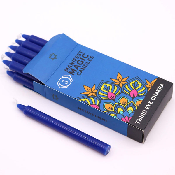 Magische Kerzen Chakra durchfärbt - Ritualmanufaktur.de
