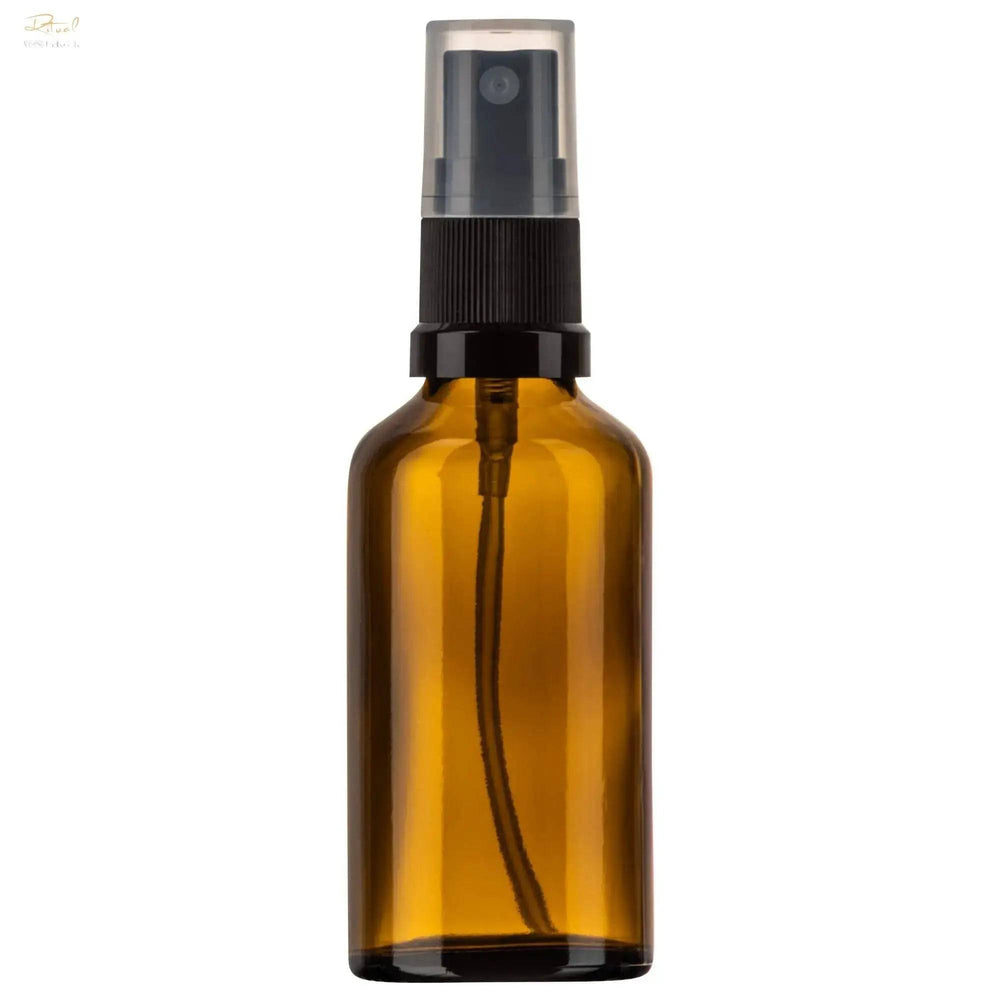 Glasflasche braun mit Spray Zerstäuber - Ritualmanufaktur.de