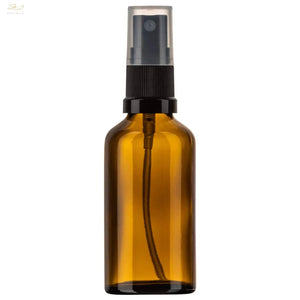 Glasflasche braun mit Spray Zerstäuber - Ritualmanufaktur.de